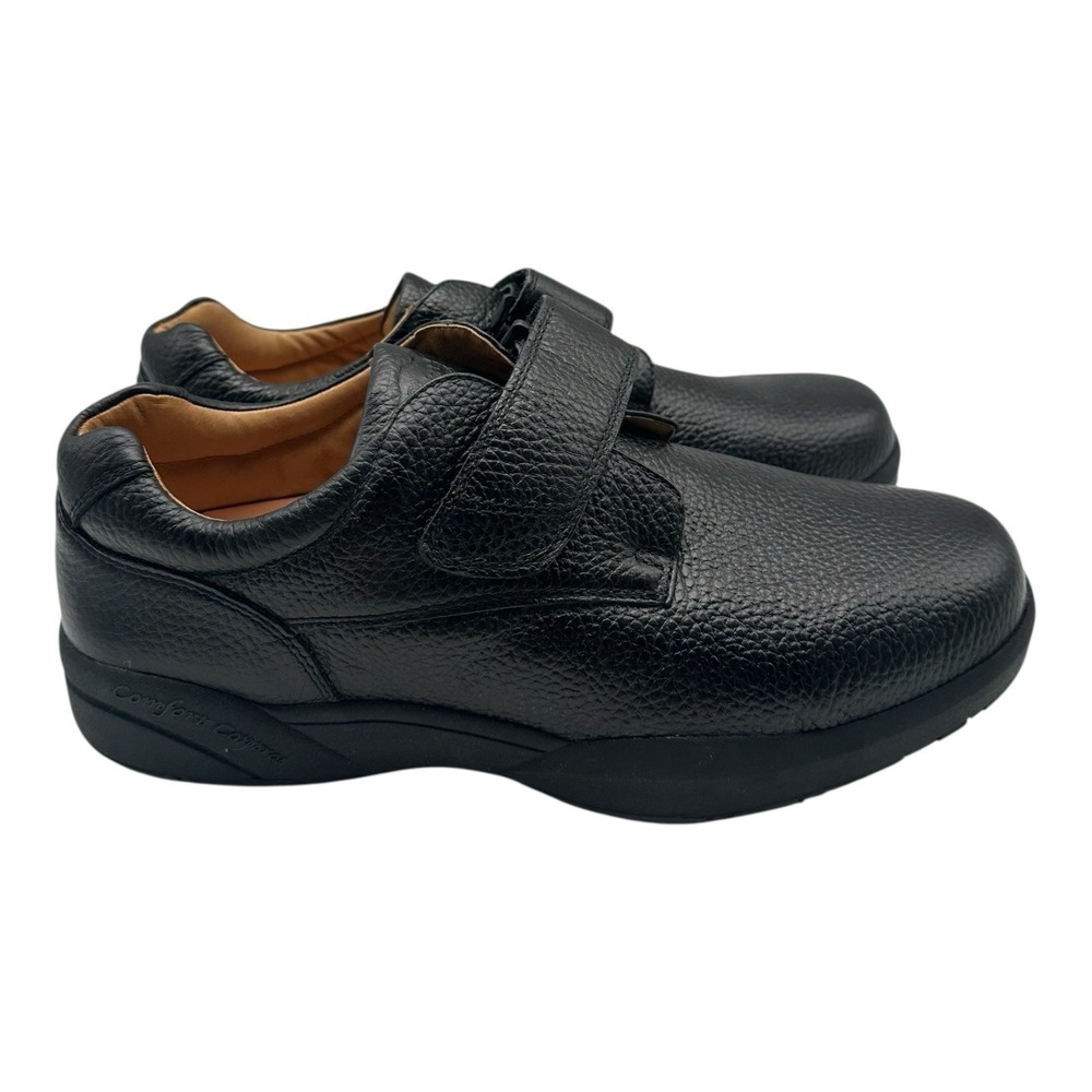 Dr Comfort William Shoes Mens Sz 14 W Black Leather Orthopedic‎ Diabetic Slip On